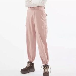 Urban Outfitters Pink Cargo Pants with Balloon Hem